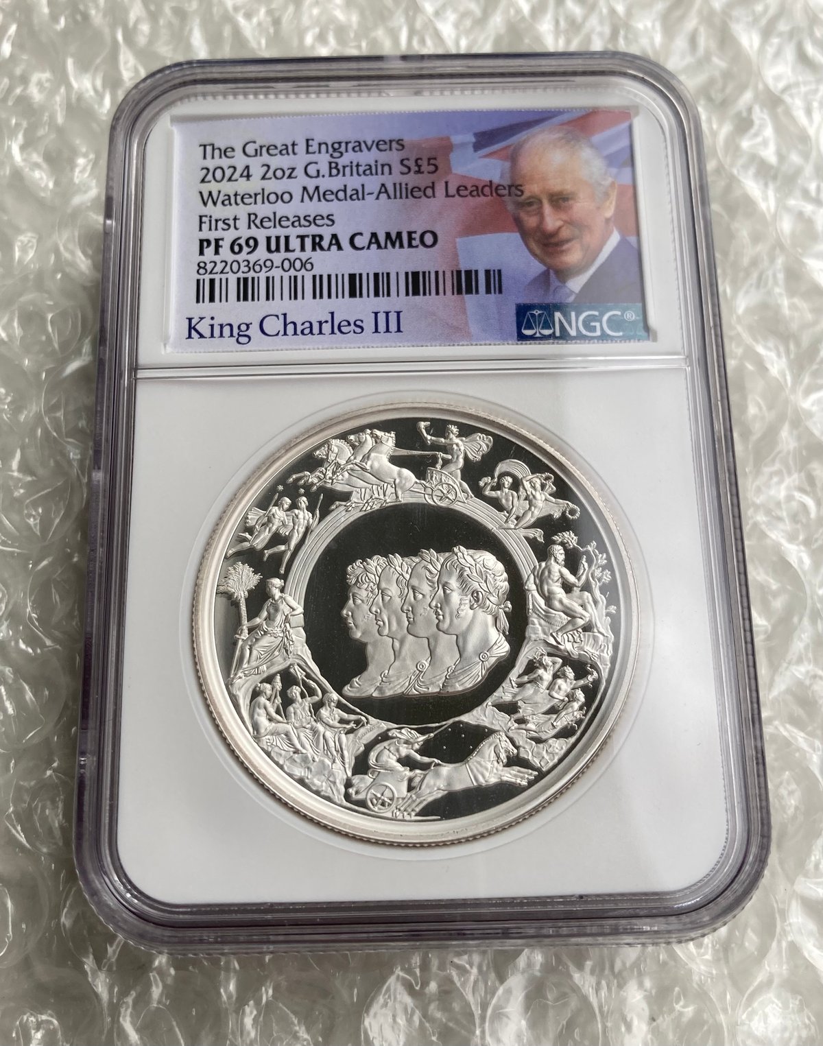 NGC鑑定PF69+FR ロイヤルミント ピストルッチ 2024年 ワーテルロー