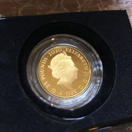 【金7.8g】2020年 ロイヤルミント 伝説のミュージシャンシリーズ エルトン・ジョン 1/4オンス 25ポンド金貨 プルーフコイン 箱ケースあり ELTON JOHN