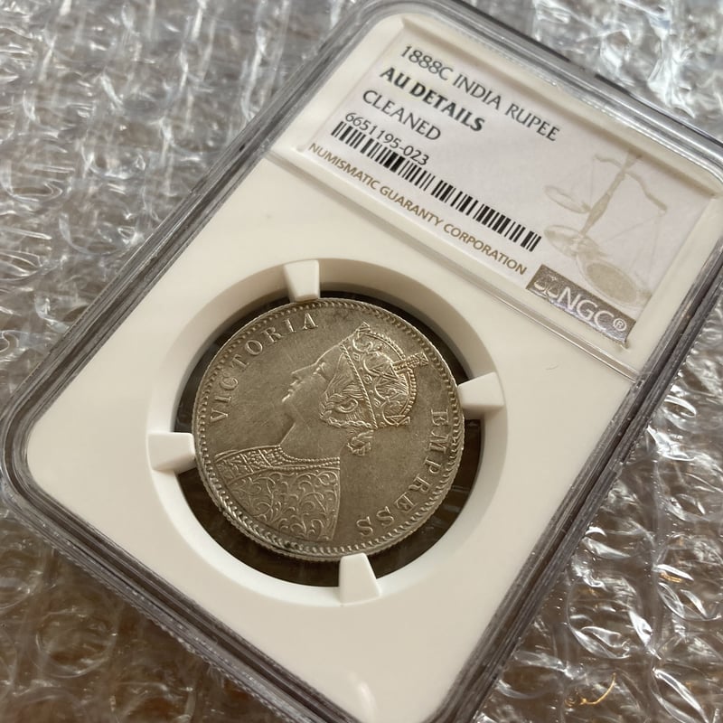 スペイン帝国 1/2パタゴン 銀貨 NGC鑑定済み UNC アンティークコイン