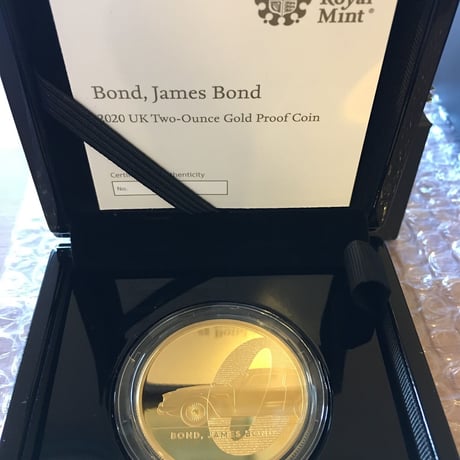 【第1貨】2オンス 007 ジェームズ・ボンド 200ポンド金貨 プルーフコイン ゴールド 2020年 英国 ロイヤルミント James Bond
