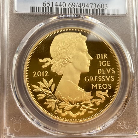 PCGS鑑定PR69 ダイヤモンドジュビリー 2012年 エリザベス女王60周年記念 Gilt版 5ポンド銀貨 シルバープルーフコイン ヤングヤング Royal Mint