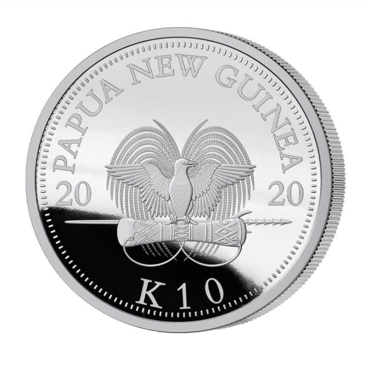 PCGS PR70DCAM】2020 パプアニューギニア 極楽鳥 10キナ 1オンス 銀貨