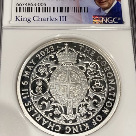 2oz・NGC鑑定PF70 2023年 チャールズ3世 戴冠式記念コイン クラウン 王冠 2オンス銀貨 シルバープルーフコイン ロイヤルミント Royal Mint