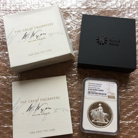 【NGC PF69 ULTRA CAMEO】2019年 ウナとライオン コイン 2オンス 銀貨 イギリス ロイヤルミント NGC鑑定 プルーフ Una Lion
