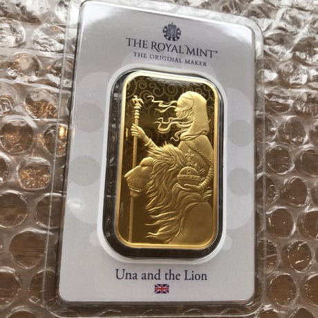 【ゴールドバー】2021 ロイヤルミント ウナとライオン 1オンス 金の延べ板  英国 イギリス Royal Mint Una Lion