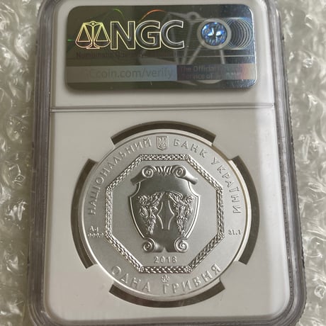 NGC鑑定MS70 ウクライナ 2018年 1フリブニャ銀貨 シルバーコイン 大天使ミカエル UKRAINE ARCHANGEL MICHAEL