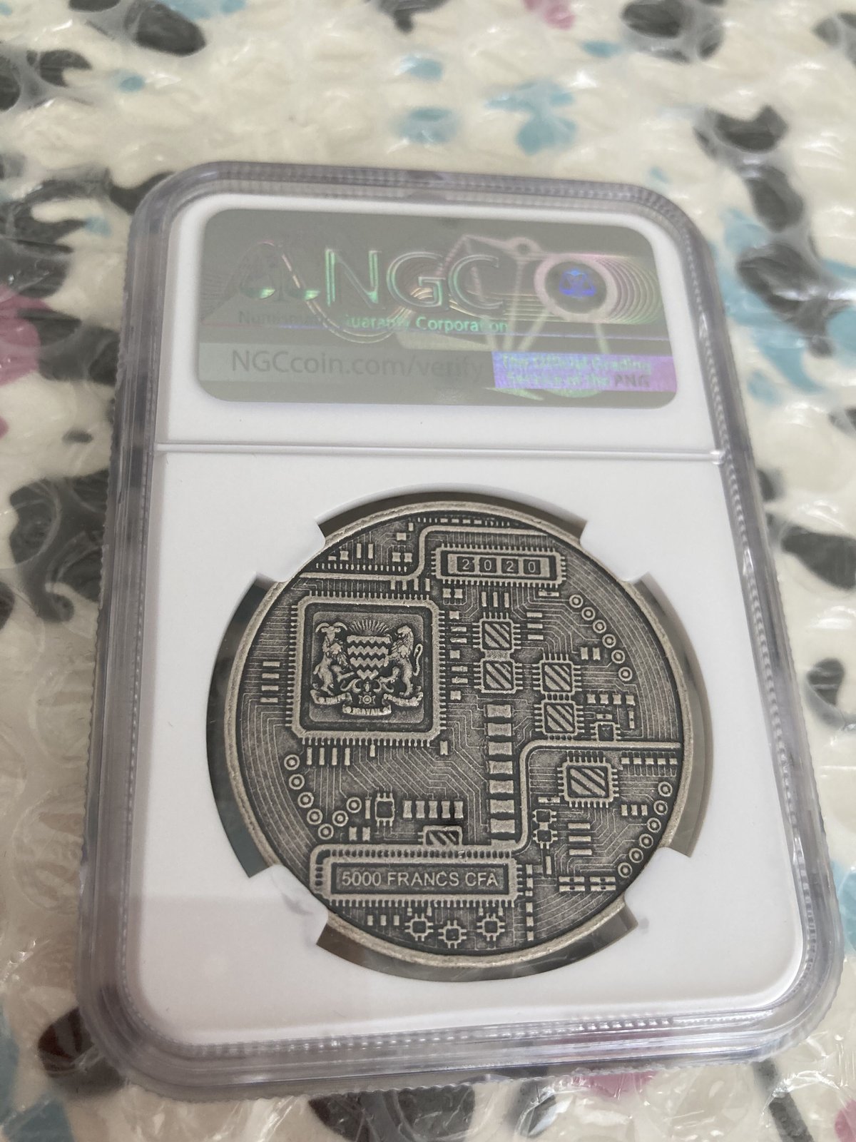 【最高鑑定・NGC70】 イーサリアム アンティーク版 チャド共和国 CFAフラン 1オンス 銀貨 シルバーコイン 暗号資産 暗号通貨 仮想通貨  クリプトアセット Ethereum ビットコイン