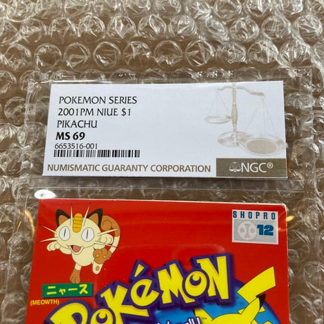 【単独TopPop＆唯一のPMG風ケース】 NGC鑑定MS69 ニウエ 2001年 ポケモン ピカチュウ 1ドル ニッケルコイン・硬貨  ※30周年記念にポケカ・トレカのようなコレクタブル投資としても
