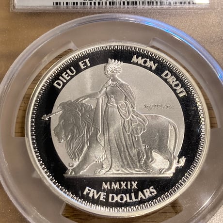 【PCGS鑑定MS66】 5オンス ウナとライオン 2019 イギリス領 ヴァージン諸島 5ドル銀貨 5oz シルバーコイン 英国 BVI Una Lion BU版