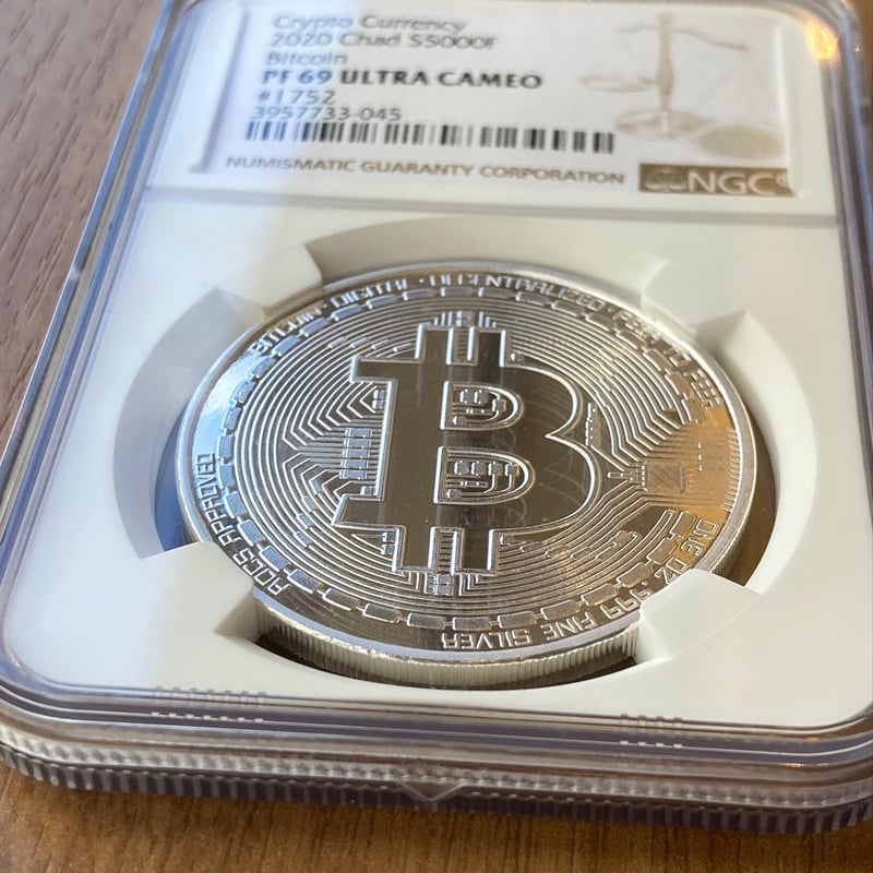 ビットコイン チャド共和国 シルバーコイン 仮想通貨 Chad Bitcoin NGC鑑定PF68】ビットコイン チャド共和国 CFAフラン 1オンス銀貨