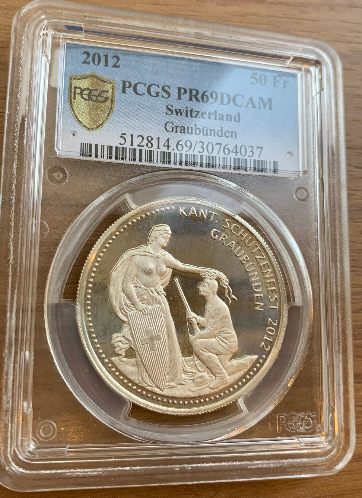 PCGS PR69DCAM』スイス射撃祭50フラン銀貨（1995年） 【公式通販】