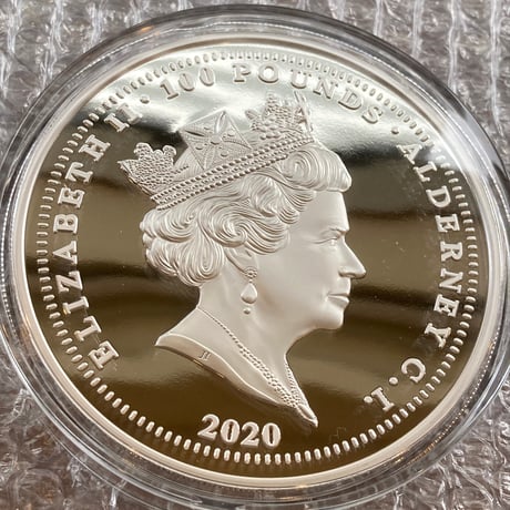 1kg スリーグレイセス 2020年 オルダニー島 1キログラム銀貨 発行150枚 シルバー プルーフコイン ウナとライオンのワイオン氏デザイン Three Graces