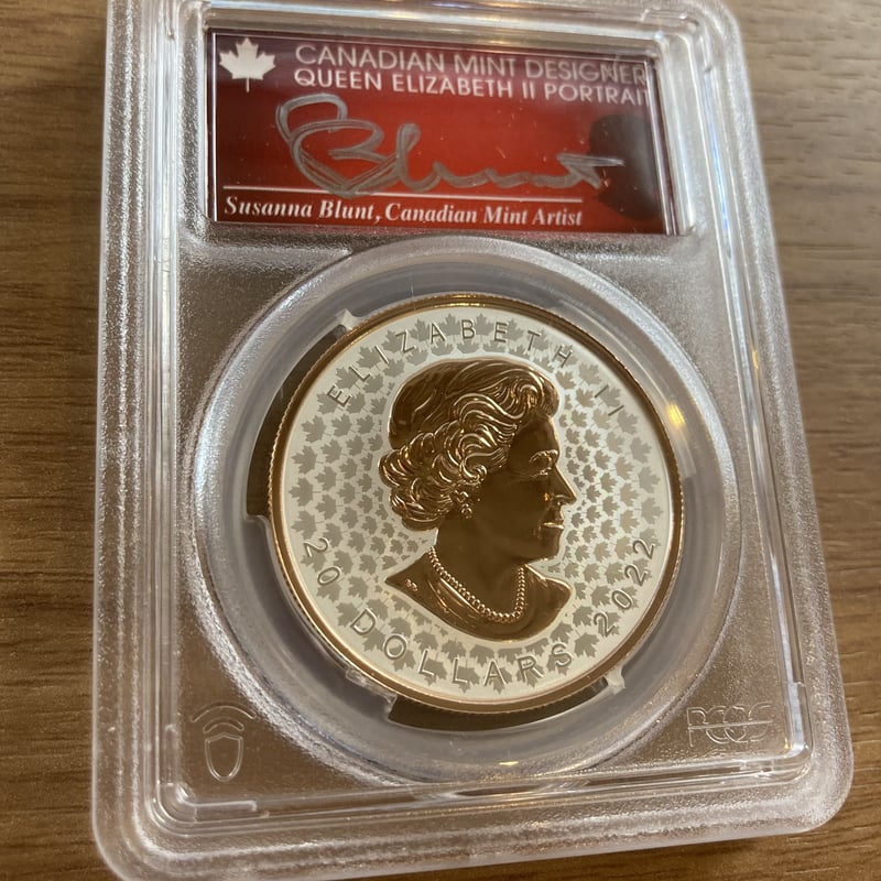 PCGS70鑑定・発行即日鑑定・デザイナーサイン入り】カナダ造幣局