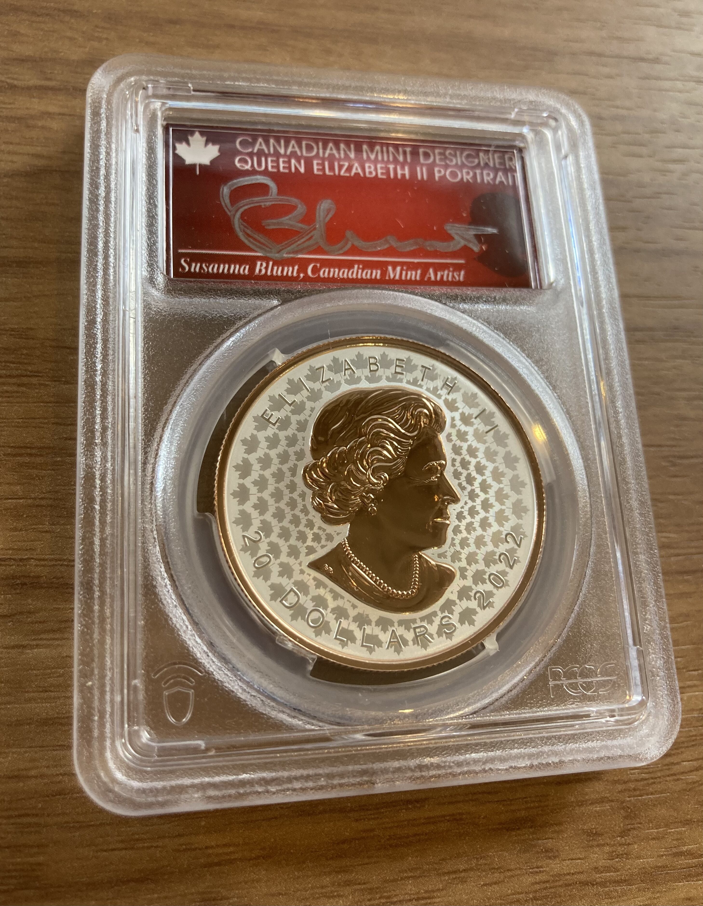 PCGS70鑑定・発行即日鑑定・デザイナーサイン入り】カナダ造幣局