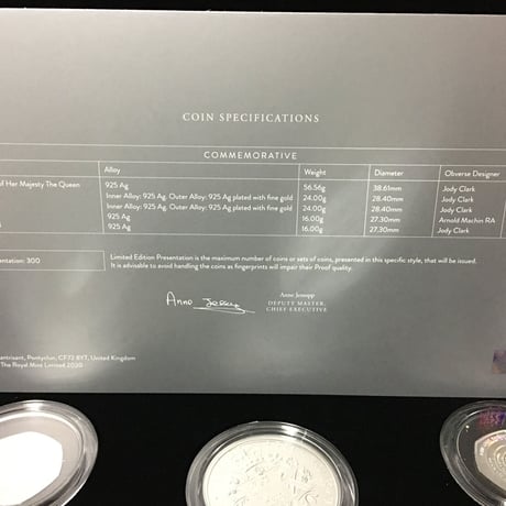 2021年記念セット ロイヤルミント ピエフォー版 銀貨 コイン 英国 イギリス The 2021 United Kingdom Silver Proof Piedfort Coin Set