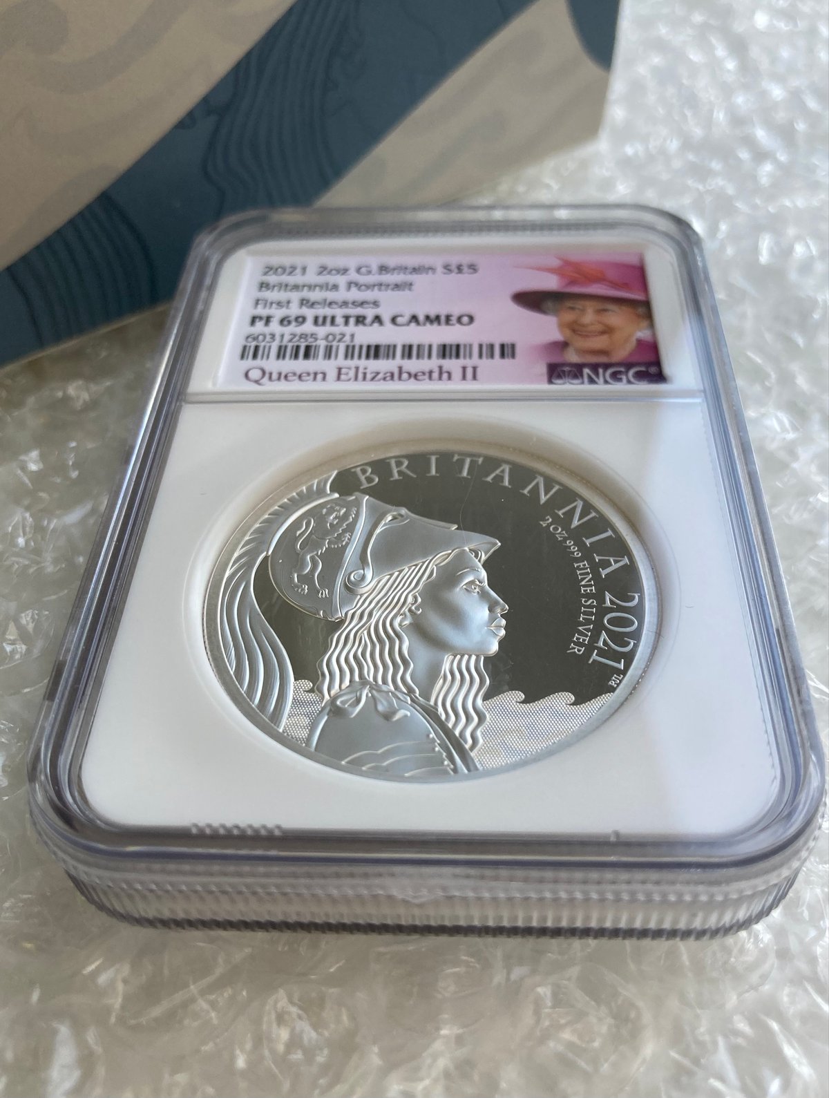 特別出品 【NGC鑑定PF69】2オンス銀貨 2021年 プレミアムブリタニア