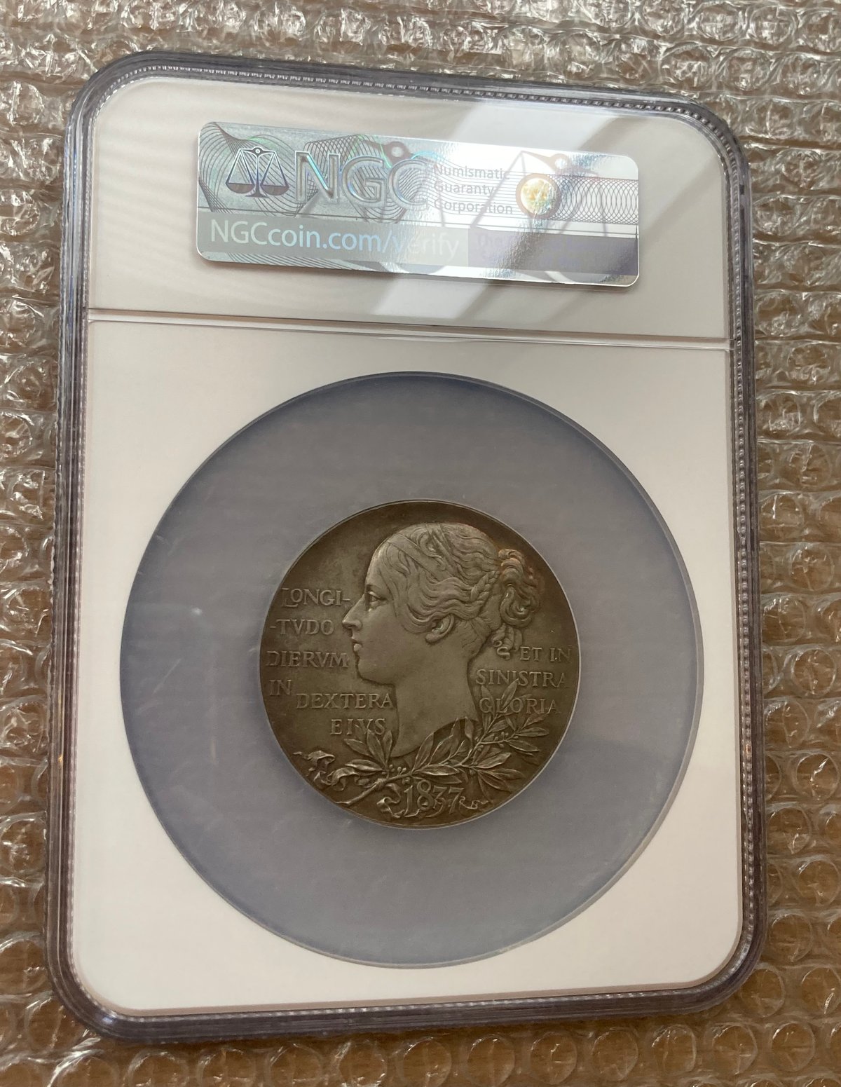イギリス 1897 ビクトリア女王 即位60周年記念メダル NGC MS62! 最高