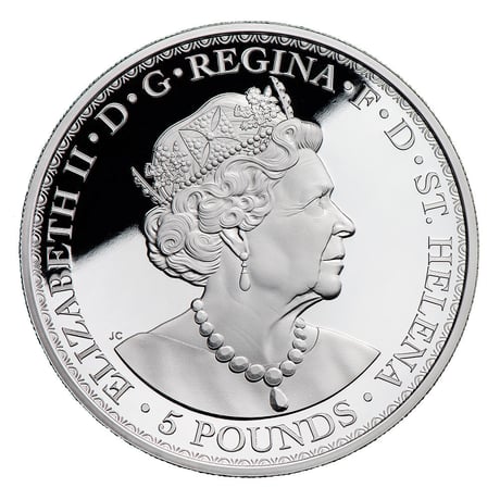 発行70枚・1kg ウナとライオン 2021年 セントヘレナ マスターピース 1キログラム £5 銀貨 シルバー プルーフコイン