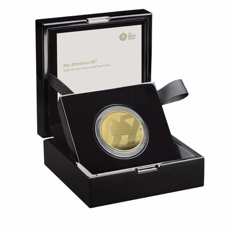 2オンス金貨 ロイヤルミント 007 ジェームズ・ボンド 第2貨 200ポンド金貨 ゴールドプルーフコイン 英国 james bond pay attention