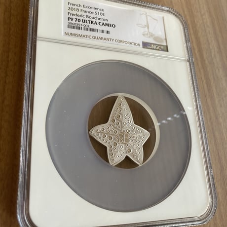【NGC70鑑定】BOUCHERON公式 フランス造幣局 × ブシュロン 2018年 10ユーロ銀貨 シルバー プルーフコイン フレンチミント