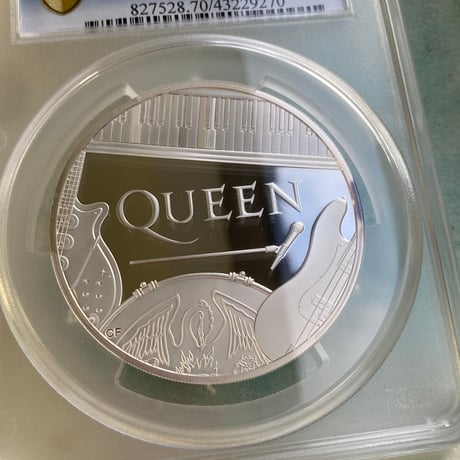 【世界で5枚・PCGS鑑定PR70・5oz】 QUEEN ミュージック・レジェンド クイーン 5オンス銀貨 10ポンド シルバープルーフコイン 英国 イギリス ロイヤルミント Royal Mint