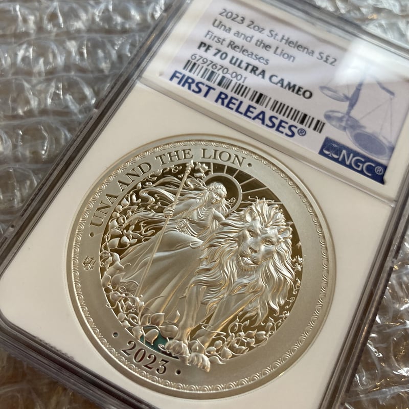 新品で購入して 2021 ウナとライオン イギリス領 セントヘレナ NGC ...