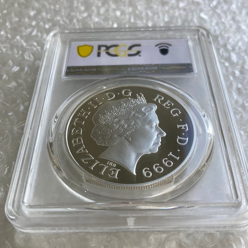 PCGS鑑定PR68 1999年 イギリス ダイアナ妃追悼祈念 5ポンド銀貨 S-L6