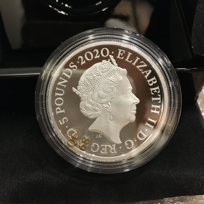 エルトンジョン 2オンス 5ポンド銀貨 プルーフコイン シルバー 2020年