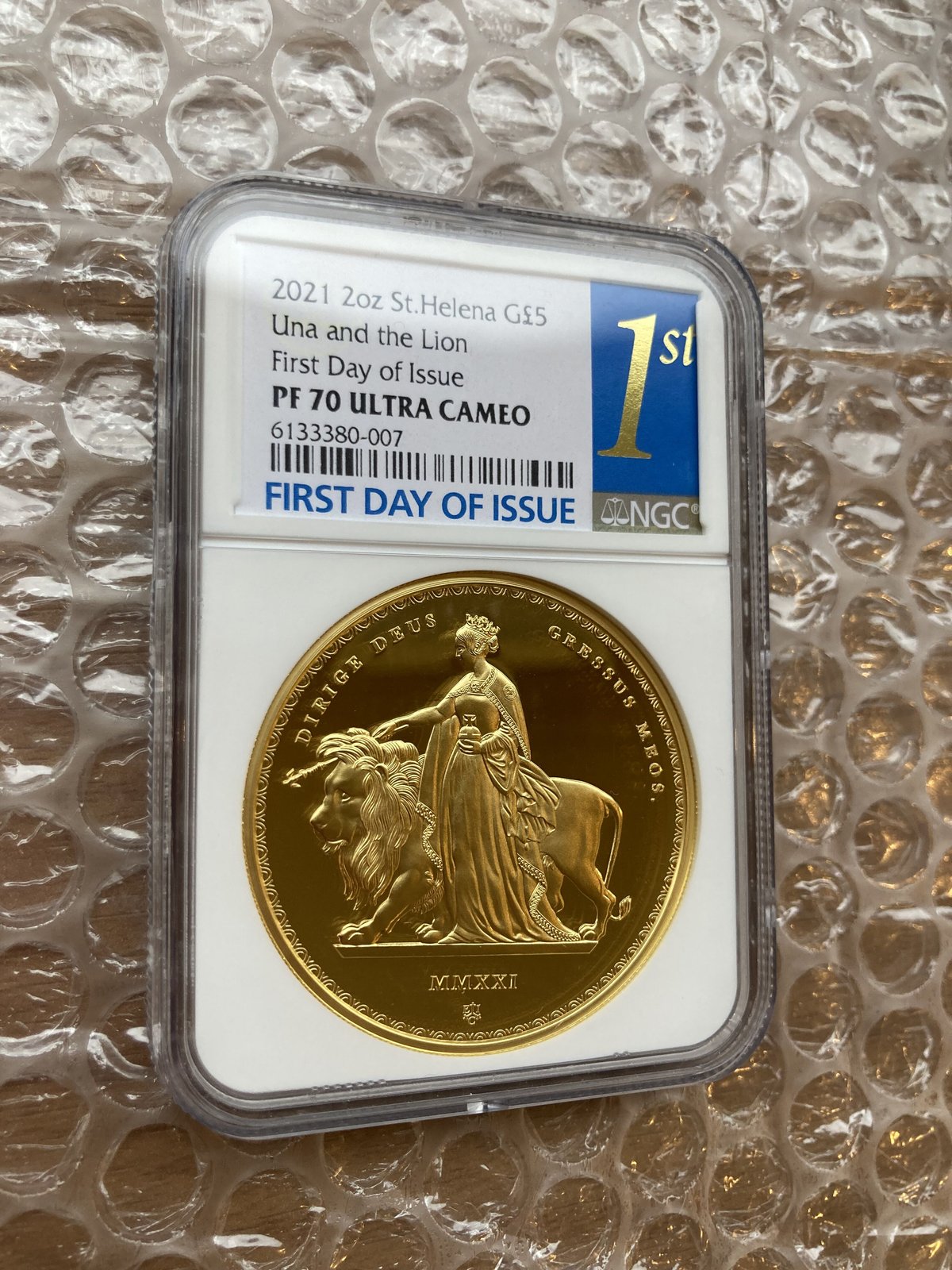 09992021 セントヘレナスリーグレイセス £1 銀貨 NGC PF70UC FDI