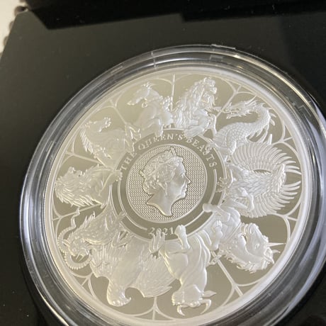 コンプリーター版 2021 クイーンズビースト 5オンス 10ポンド銀貨 プルーフコイン シルバー QUEEN'S BEASTS COMPLETER 5oz Silver coin
