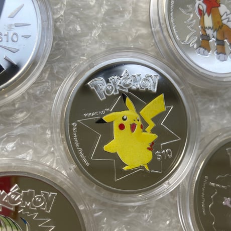 ニウエ 2002年 ポケモン ポケットモンスター 10ドル銀貨セット カラー版 シルバー プルーフコイン ピカチュウ 泰星コイン pokemon pikachu