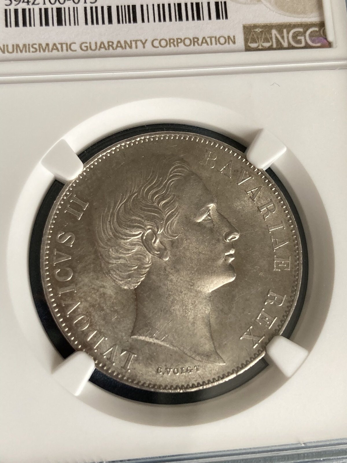 NGC鑑定MS64】1871年ドイツ ババリア マドンナ ターラー銀貨 Bavaria Ma