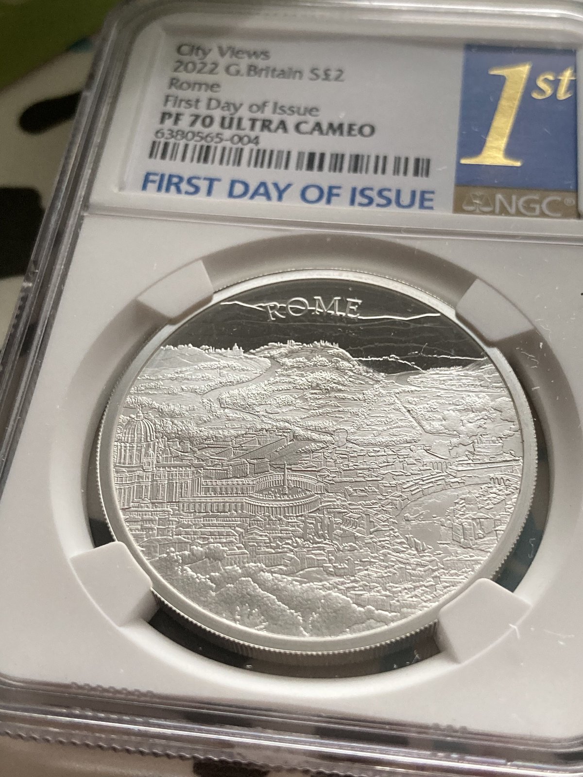 2022年　イギリス　1オンス　都市景観ローマ　PCGSPR70DCAM 2022年 イギリス 1オンス 都市景観ローマ PCGSPR70DCAM 2022年