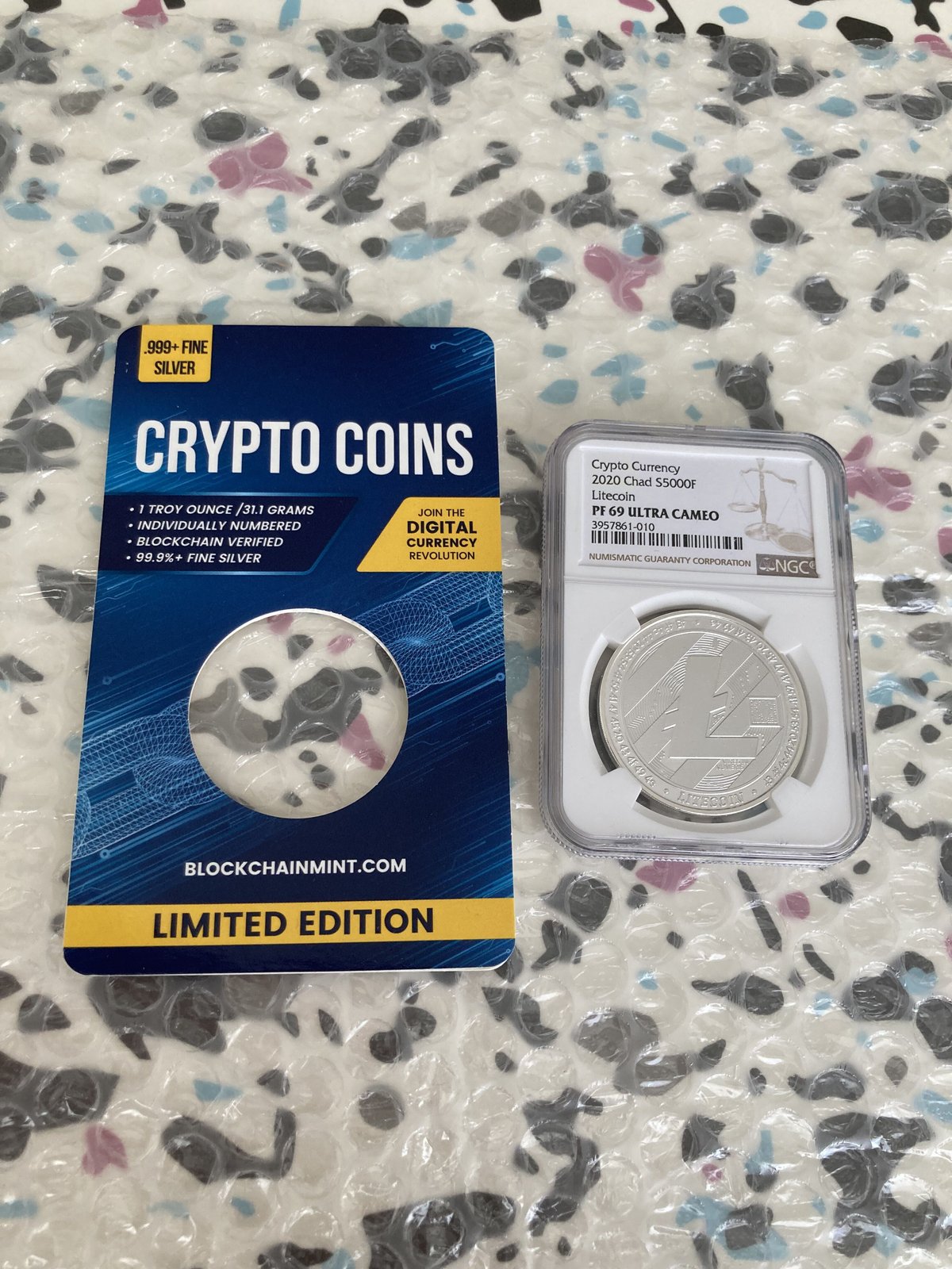 NGC鑑定PF69】 Litecoin ライトコイン プルーフ版 チャド共和国 CFAフラ...