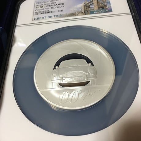 【NGC PF70UC】初期250枚 007 ジェームズ・ボンド 5オンス 10ポンド銀貨 プルーフコイン シルバー 2020年 英国 イギリスロイヤルミント royal mint