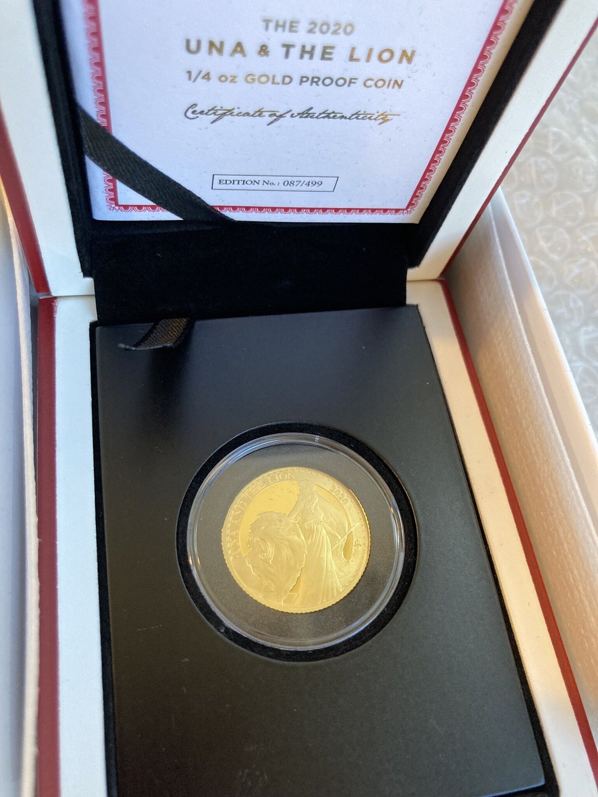 2020年 セントヘレナ ウナとライオン 2ポンド プルーフ金貨 NGCPF70 2020年度版 ウナとライオン セントヘレナ造幣局 1/4オンス金貨