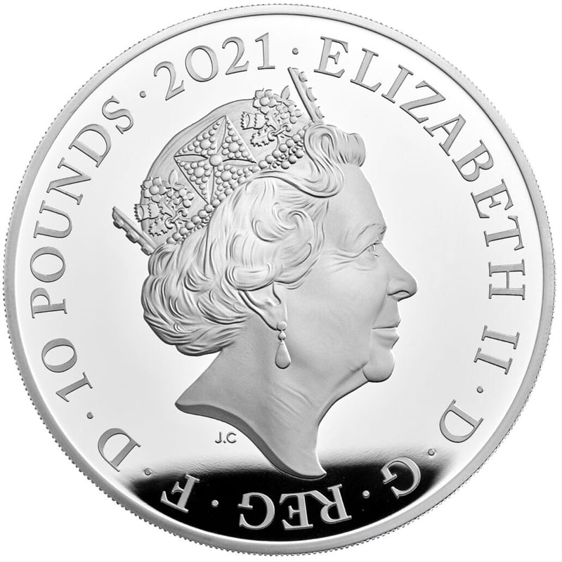 2021 エリザベス女王生誕95周年 £5ピエフォー銀貨 NGC PF69UC② 2021 エリザベス女王生誕95周年 £5ピエフォー銀貨 NGC PF69UC②