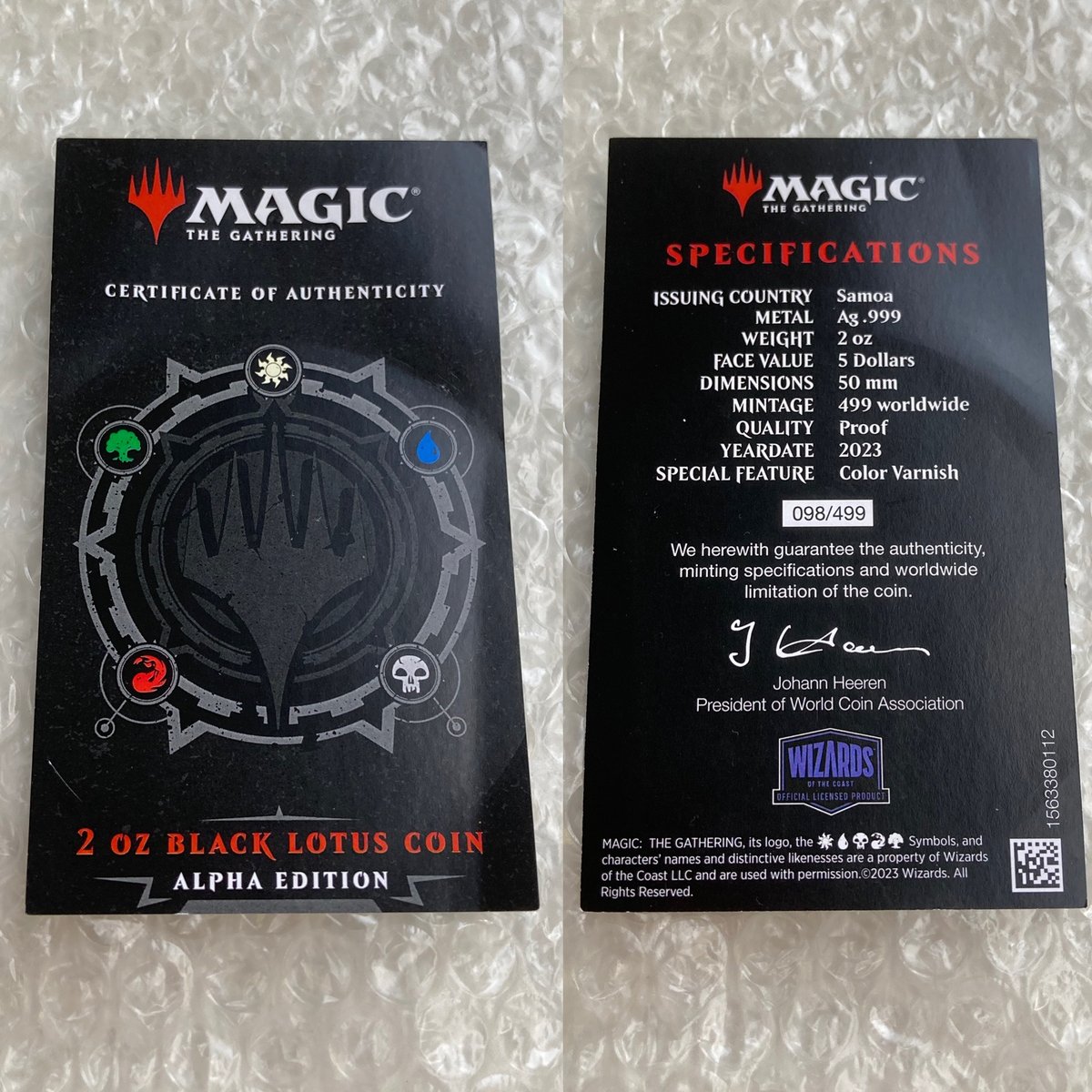 2oz・アルファ版】 MTG公式 ブラックロータス マジックザギャザリング