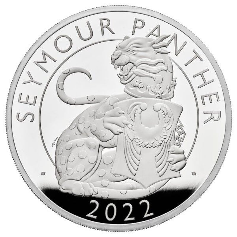 保証書有　2oz 純銀　2022 ロイヤルチュダービースト　ライオン 2025年 (新品) イギリス「ウナとライオン」純銀 1オンス バー