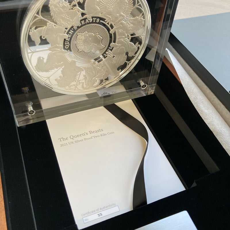 クィーンズ ビースト・グレイハウンド純銀 2オンス 銀貨 イギリス 5ポンド銀貨 2021年 2オンス クィーンズビースト