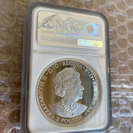 【NGC鑑定PF69】2オンス銀貨 ウナとライオン 2021 イギリス領セントヘレナ造幣局 2ポンド シルバー プルーフコイン Una Lion