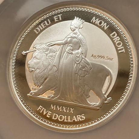 【NGC鑑定MS69】 5オンス ウナとライオン 2019 イギリス領 ヴァージン諸島 5ドル銀貨 5oz シルバーコイン 英国 BVI Una Lion BU版