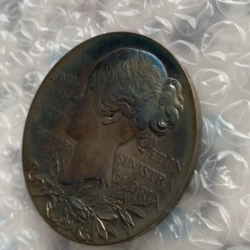 ④大型記念メダル 55mm 1897年 ヴィクトリア女王ダイヤモンドジュビリー銅 ⑤大型記念メダル 55mm 1897年 ヴィクトリア女王ダイヤモンド