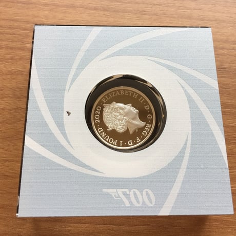 英国 2020年 007 ジェームズ・ボンド 1£ ポンド銀貨 1/2オンス プルーフ シルバー