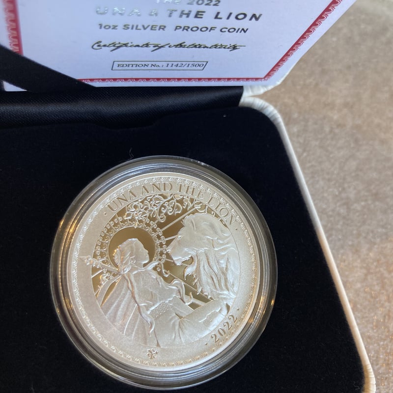 2022年度版 ウナとライオン セントヘレナ 1オンス銀貨 シルバー