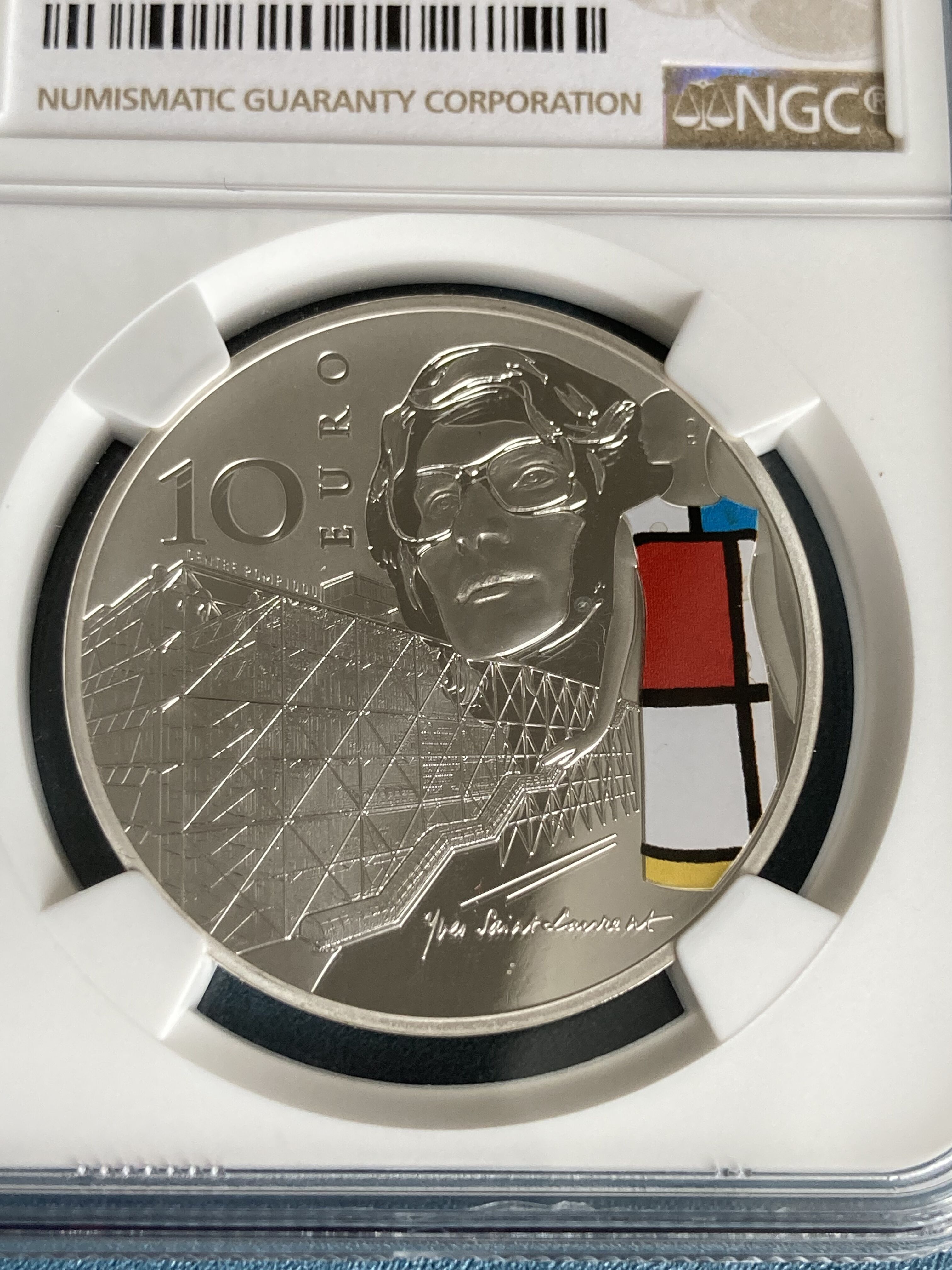 イヴ・サンローラン 生誕80周年記念銀貨 2016年 フランス造幣局 10