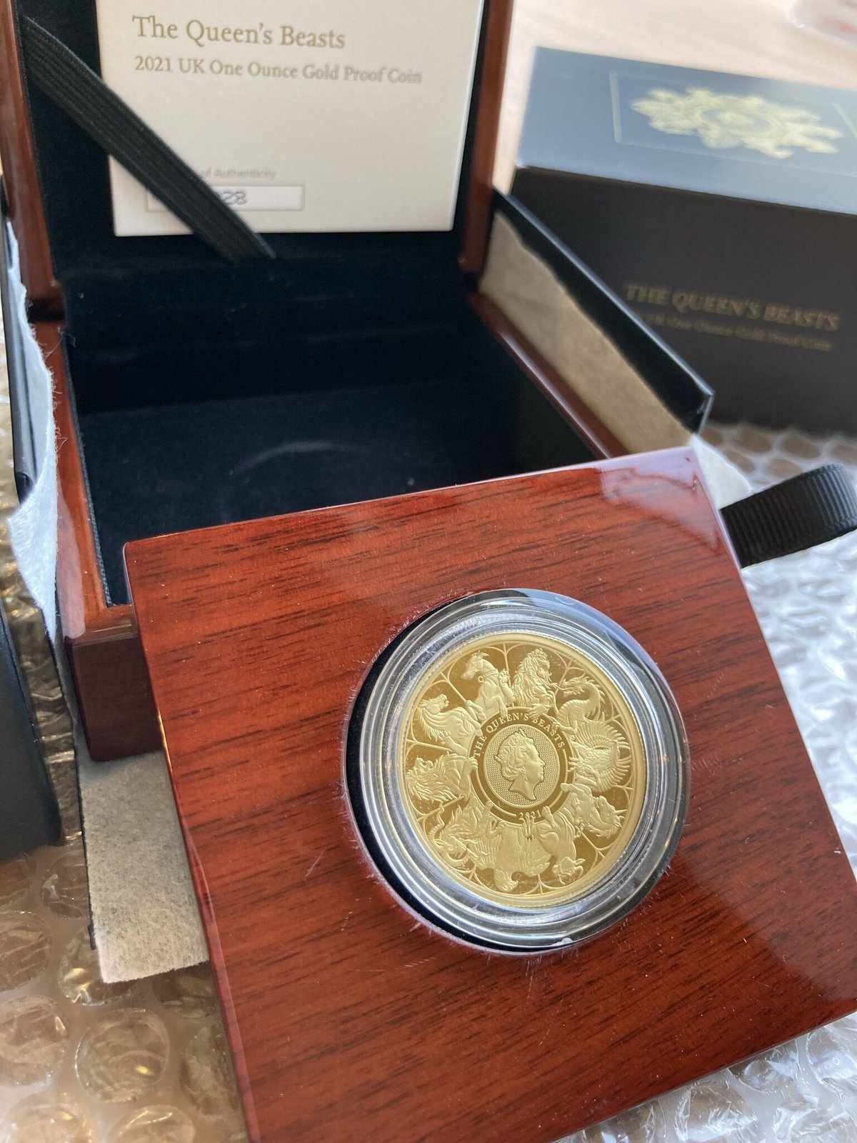 2021年 The Queen's Beasts　クイーンズビースト The Queen's Beasts 2021 24k Gold Completer Coin MS69