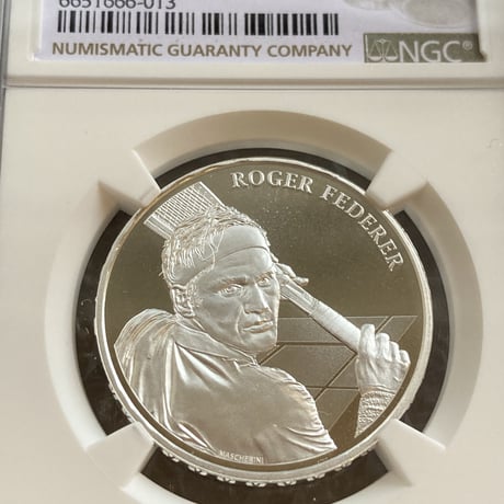 NGC鑑定MS69 ロジャーフェデラー 20フラン銀貨 シルバーコイン スイス連邦造幣局 モダンコイン テニス 芝の王者 BIG4 Roger Federer