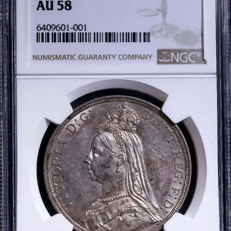 11月中旬発送 NGC鑑定AU58 ジュビリーヘッド 1887年 クラウン銀貨 