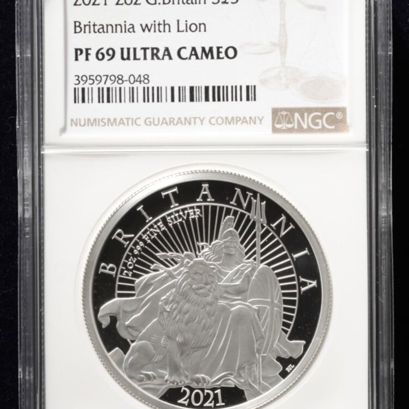 2021 ブリタニア ライオン １オンス 2ポンド 銀貨 - 旧貨幣/金貨/銀貨